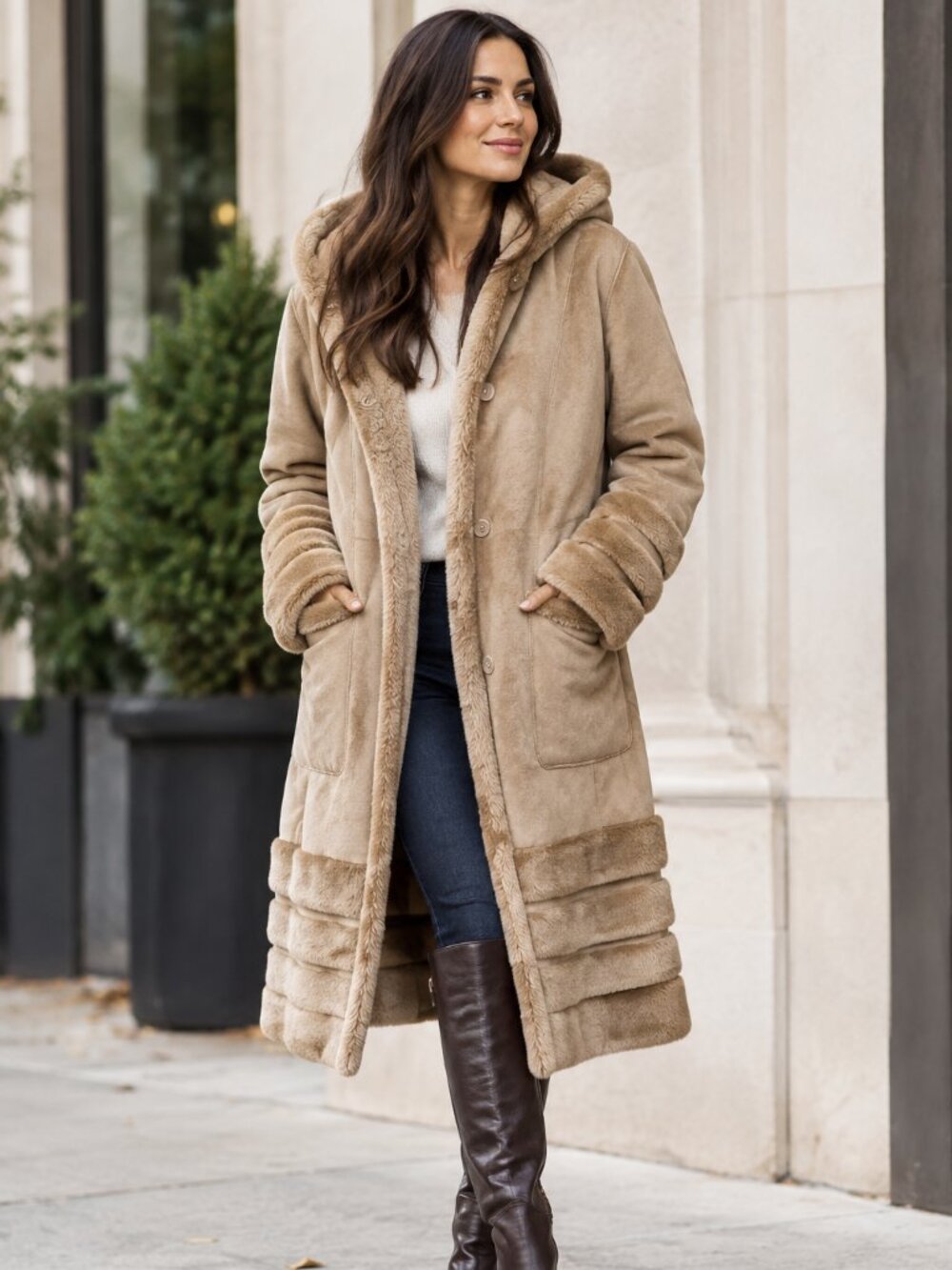 Cozy Chic! Twenty One Hooded Long Winter Coat
